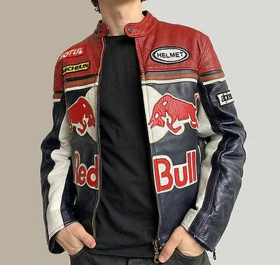 Red Bull Racing Jacket - Vintage Leather Effect | Classic